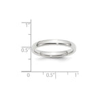 10k White Gold 3mm Standard Weight Comfort Fit Wedding Band