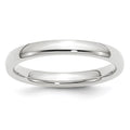 10k White Gold 3mm Standard Weight Comfort Fit Wedding Band