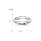 10k White Gold 4mm Standard Weight Comfort Fit Wedding Band
