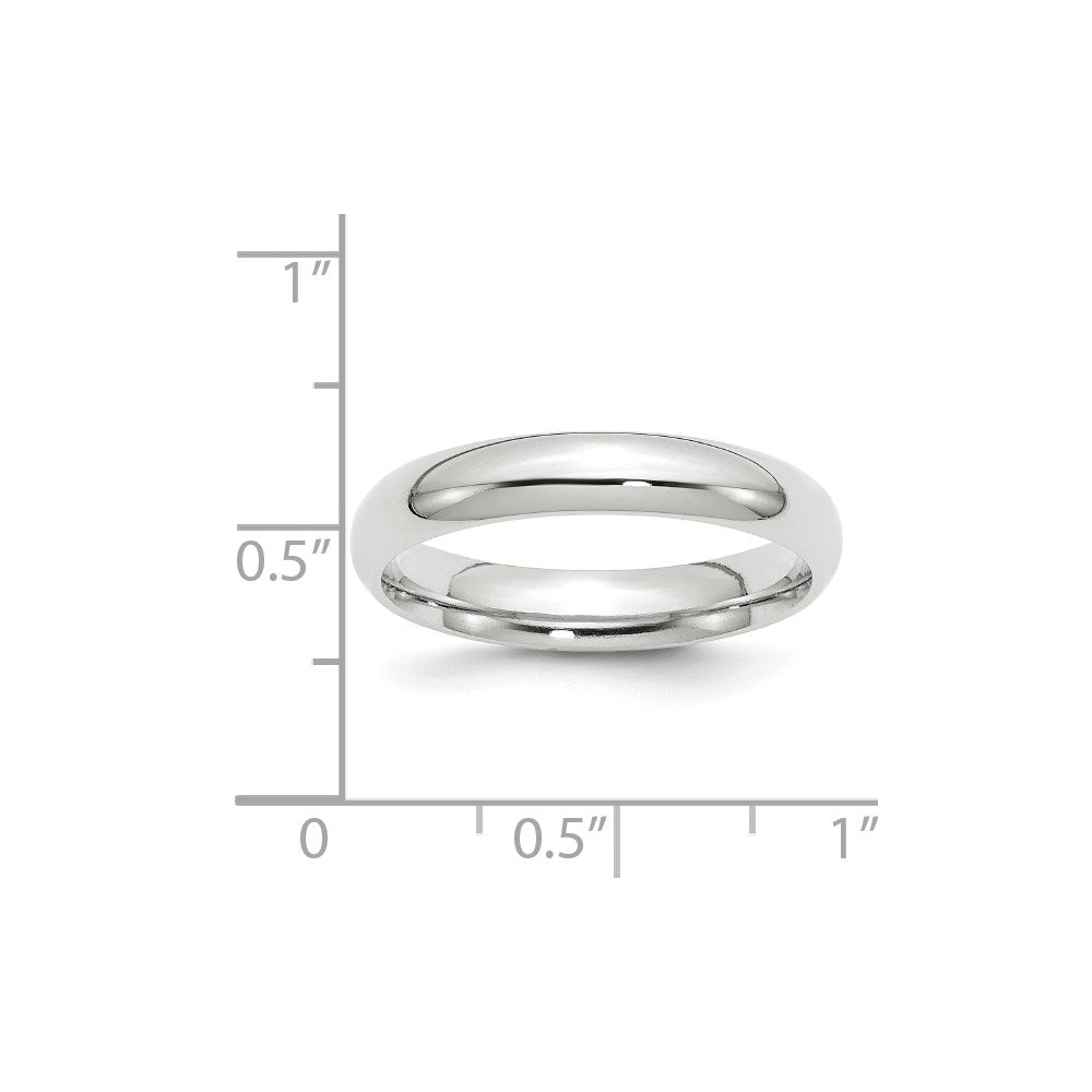10k White Gold 4mm Standard Weight Comfort Fit Wedding Band
