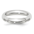 14k White Gold 4mm Standard Weight Comfort Fit Wedding Band