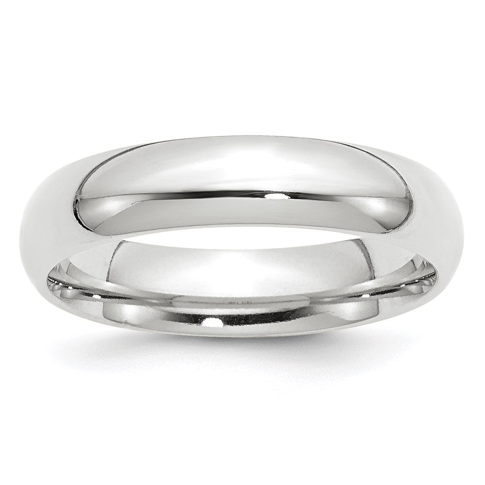10k White Gold 5mm Standard Weight Comfort Fit Wedding Band