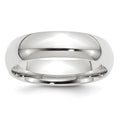 10k White Gold 6mm Standard Weight Comfort Fit Wedding Band