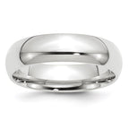10k White Gold 6mm Standard Weight Comfort Fit Wedding Band