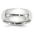 10k White Gold 7mm Standard Weight Comfort Fit Wedding Band