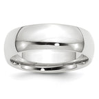 10k White Gold 7mm Standard Weight Comfort Fit Wedding Band