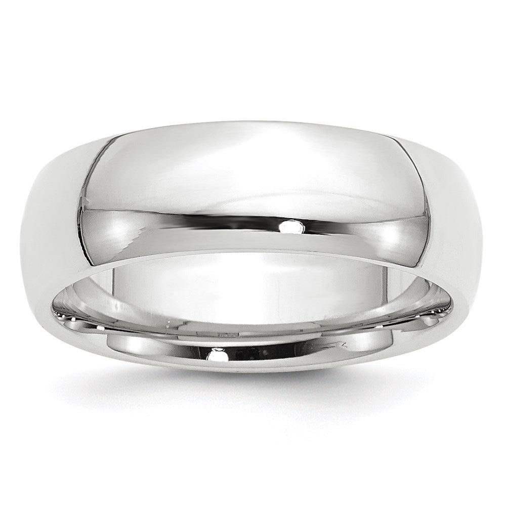 14k White Gold 7mm Standard Weight Comfort Fit Wedding Band
