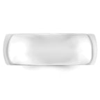 10k White Gold 8mm Standard Weight Comfort Fit Wedding Band