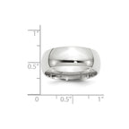 14k White Gold 8mm Standard Weight Comfort Fit Wedding Band