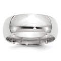 10k White Gold 8mm Standard Weight Comfort Fit Wedding Band