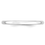 10k White Gold 2mm Lightweight Comfort Fit Wedding Band