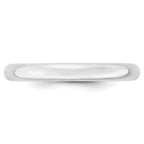 14k White Gold 3mm Lightweight Comfort Fit Wedding Band