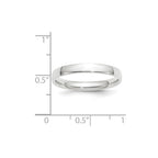 10k White Gold 3mm Lightweight Comfort Fit Wedding Band