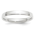14k White Gold 3mm Lightweight Comfort Fit Wedding Band
