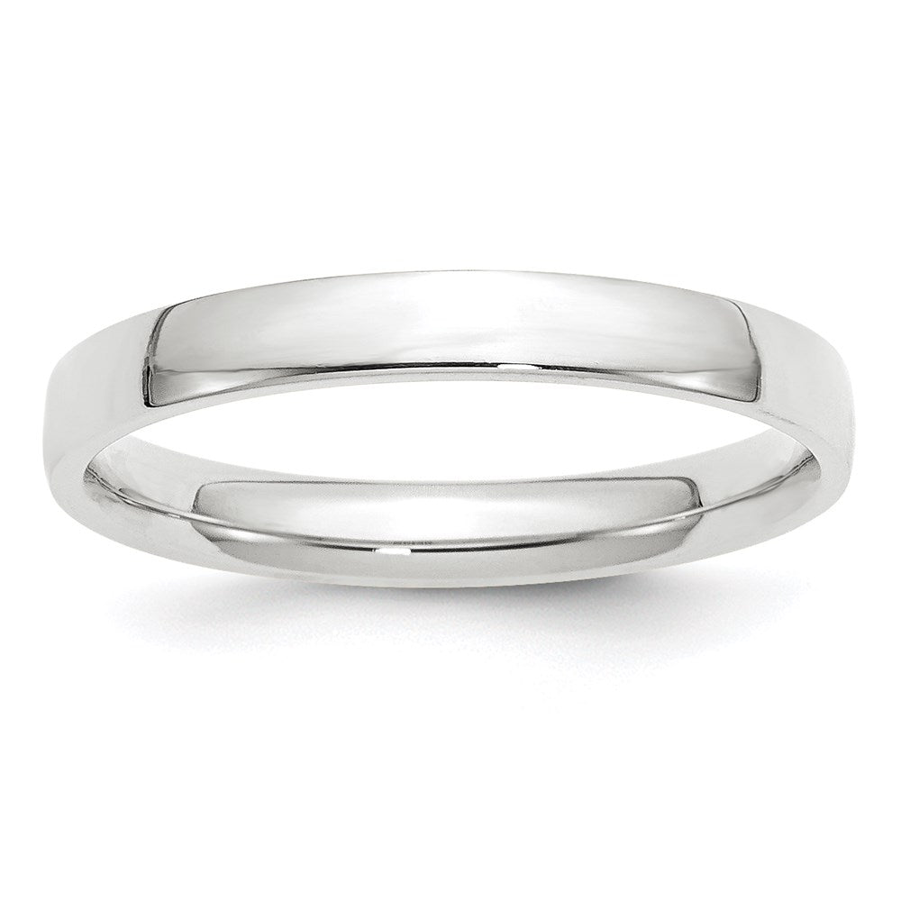 10k White Gold 3mm Lightweight Comfort Fit Wedding Band