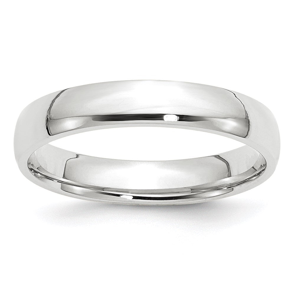 10k White Gold 4mm Lightweight Comfort Fit Wedding Band