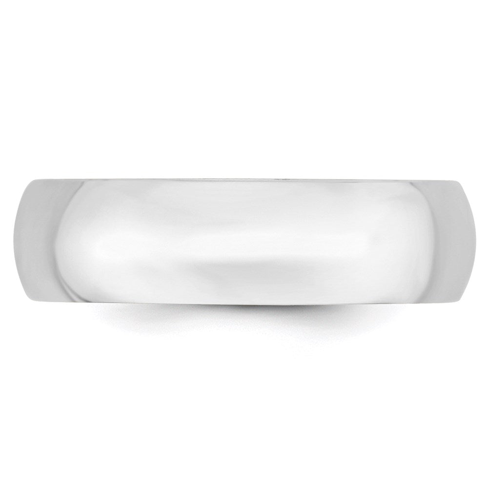 10k White Gold 6mm Lightweight Comfort Fit Wedding Band