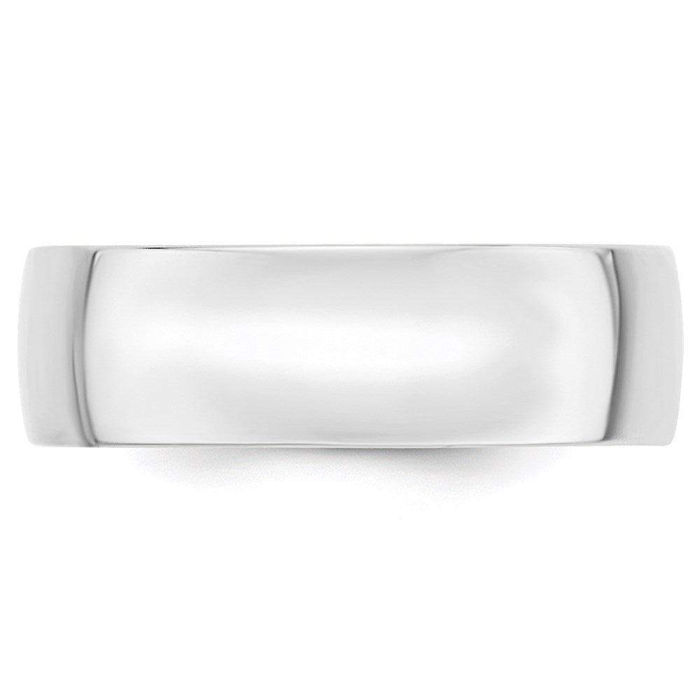 10k White Gold 7mm Lightweight Comfort Fit Wedding Band