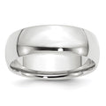 14k White Gold 7mm Lightweight Comfort Fit Wedding Band