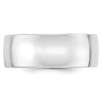 10k White Gold 8mm Lightweight Comfort Fit Wedding Band