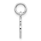 14KW White Gold Casted Script Letter A Initial Charm