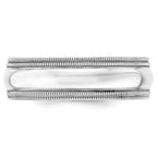 10k White Gold 7mm Double Milgrain Comfort Fit Wedding Band