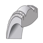 10k White Gold 5mm Double Milgrain Comfort Fit Wedding Band