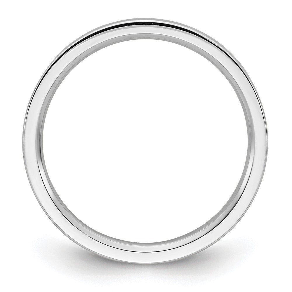 10k White Gold 2mm Standard Weight Flat Comfort Fit Wedding Band