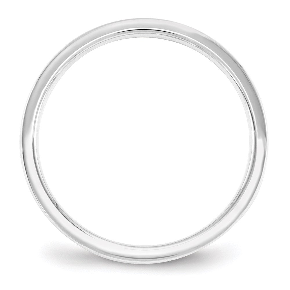 10k White Gold 2.5mm Standard Weight Flat Comfort Fit Wedding Band