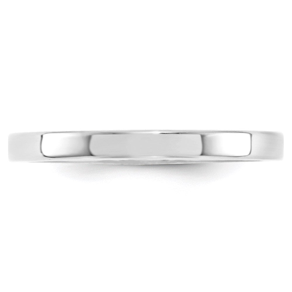 10k White Gold 2.5mm Standard Weight Flat Comfort Fit Wedding Band