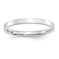 10k White Gold 2.5mm Standard Weight Flat Comfort Fit Wedding Band