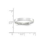 10k White Gold 3mm Standard Weight Flat Comfort Fit Wedding Band