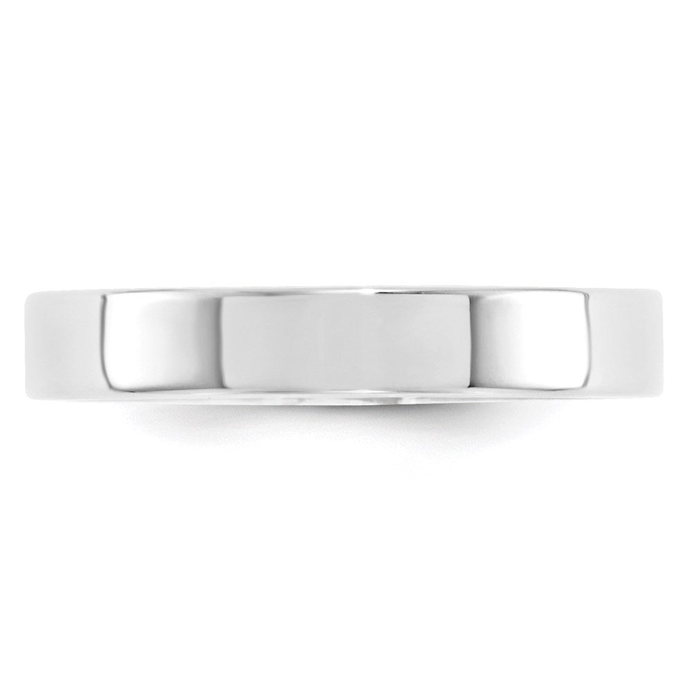 10k White Gold 4mm Standard Weight Flat Comfort Fit Wedding Band