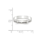 10k White Gold 4mm Standard Weight Flat Comfort Fit Wedding Band