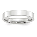 10k White Gold 4mm Standard Weight Flat Comfort Fit Wedding Band