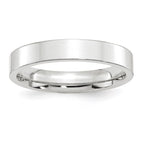 10k White Gold 4mm Standard Weight Flat Comfort Fit Wedding Band
