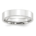10k White Gold 5mm Standard Weight Flat Comfort Fit Wedding Band