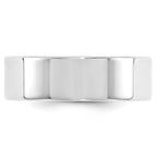 14k White Gold 7mm Standard Weight Flat Comfort Fit Wedding Band