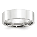 10k White Gold 7mm Standard Weight Flat Comfort Fit Wedding Band