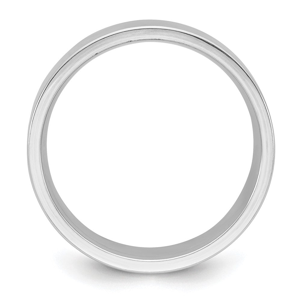 10k White Gold 8mm Standard Weight Flat Comfort Fit Wedding Band