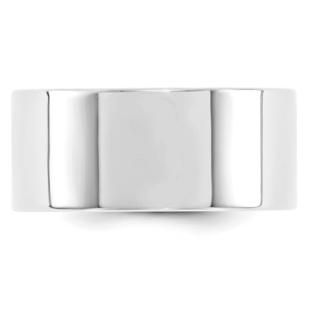 10k White Gold 10mm Standard Weight Flat Comfort Fit Wedding Band