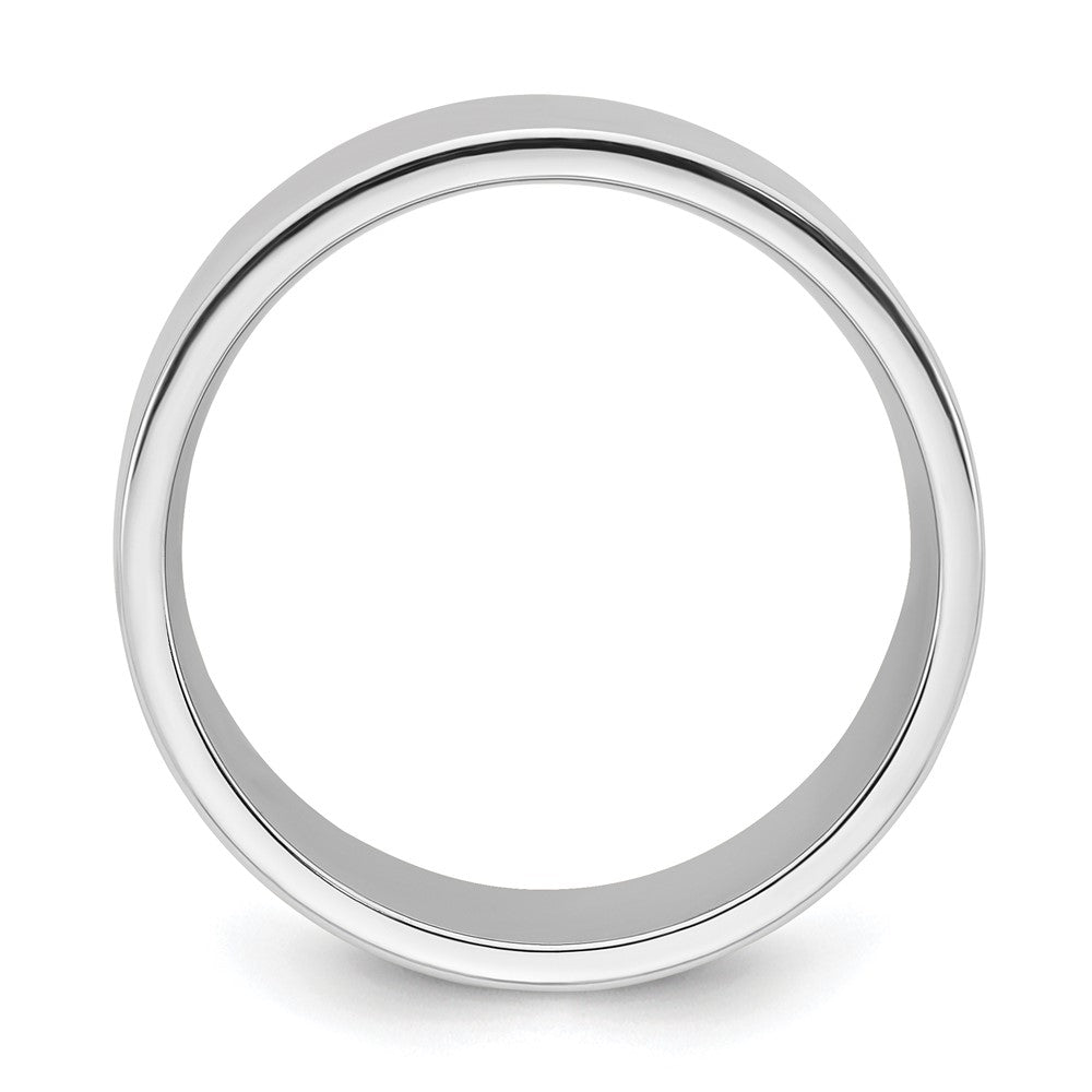 10k White Gold 12mm Standard Weight Flat Comfort Fit Wedding Band