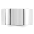 10k White Gold 12mm Standard Weight Flat Comfort Fit Wedding Band