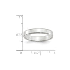 14k White Gold 4mm Flat with Step Edge Wedding Band