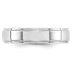 10k White Gold 5mm Flat with Step Edge Wedding Band