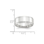 10k White Gold 8mm Flat with Step Edge Wedding Band