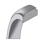 14k White Gold 10mm Flat with Step Edge Wedding Band