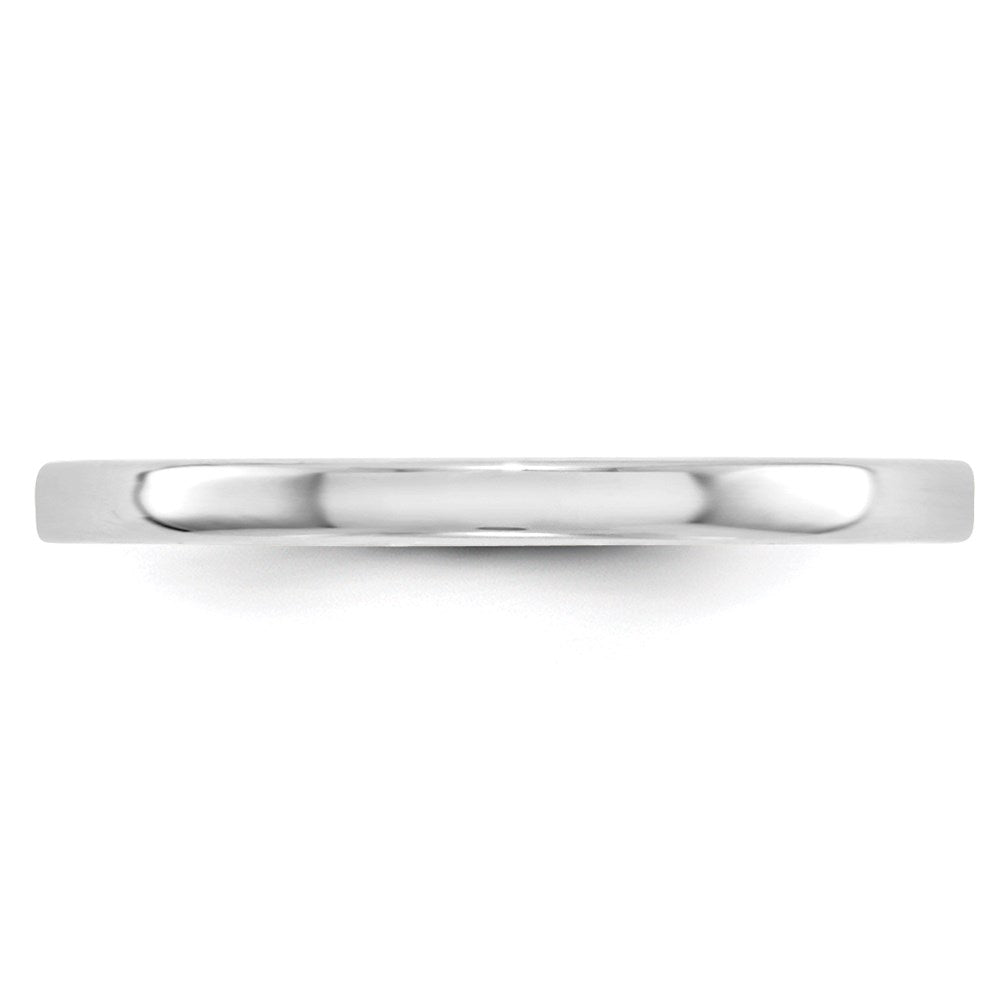 10k White Gold 2mm Lightweight Flat Wedding Band
