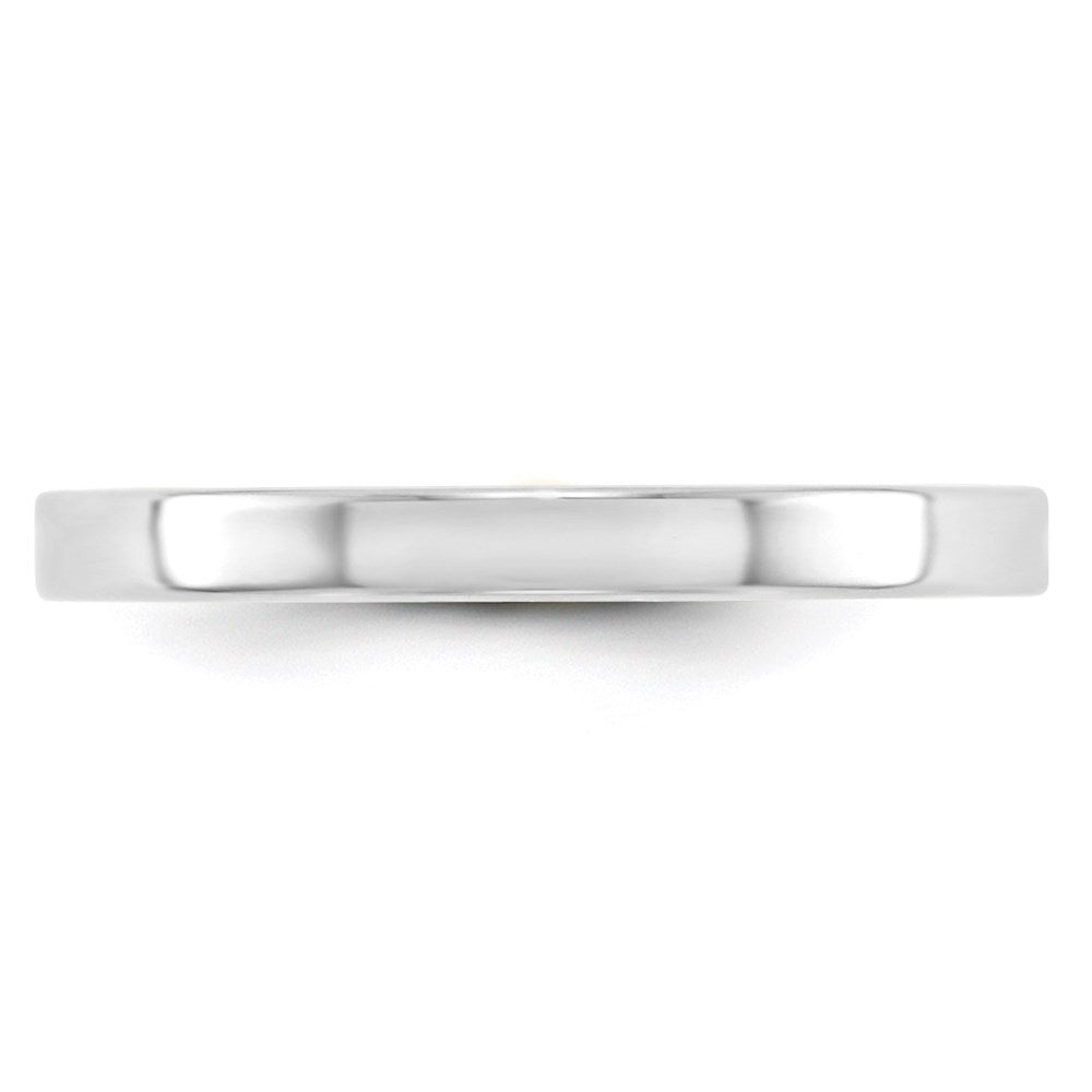 10k White Gold 2.5mm Lightweight Flat Wedding Band