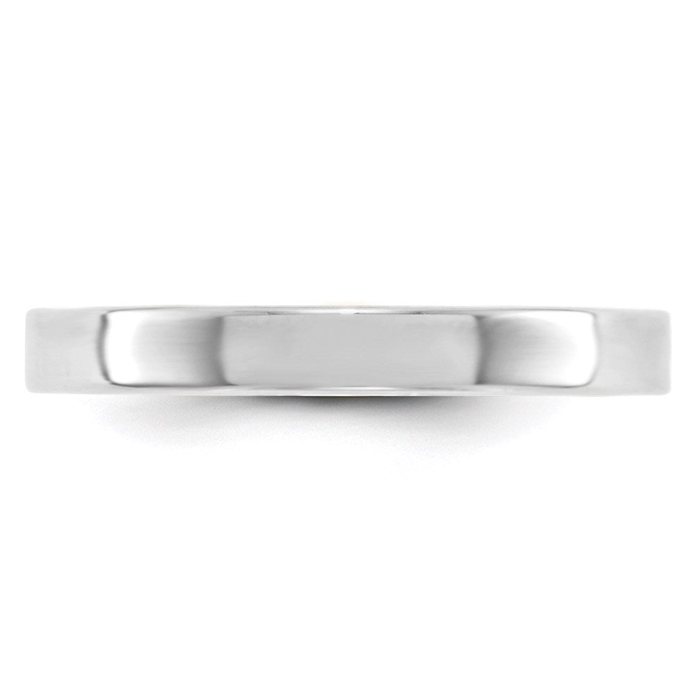 10k White Gold 3mm Lightweight Flat Wedding Band